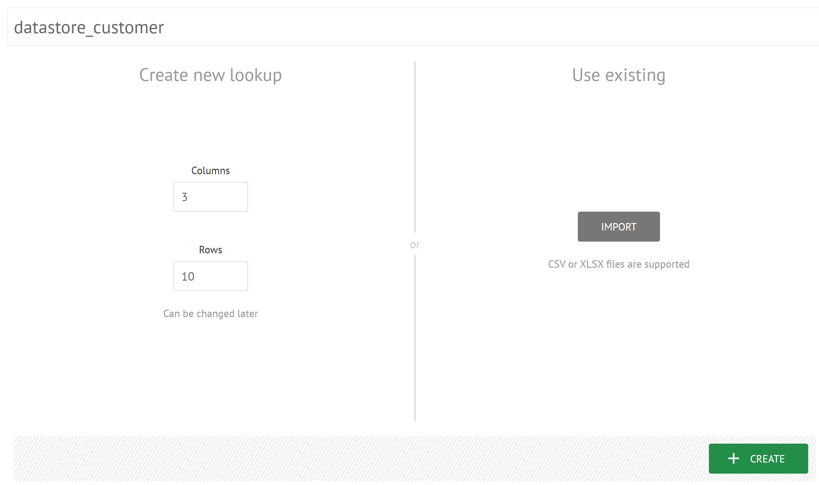 Creating a new Lookup