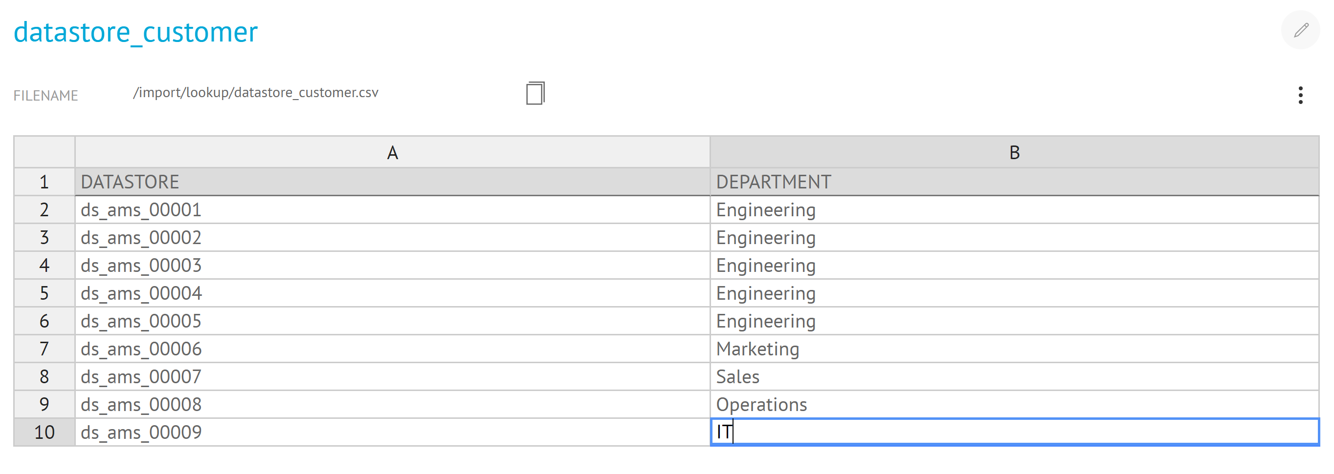 Adding values to a lookup file