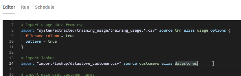 Importing a statis Lookup in a Transformer