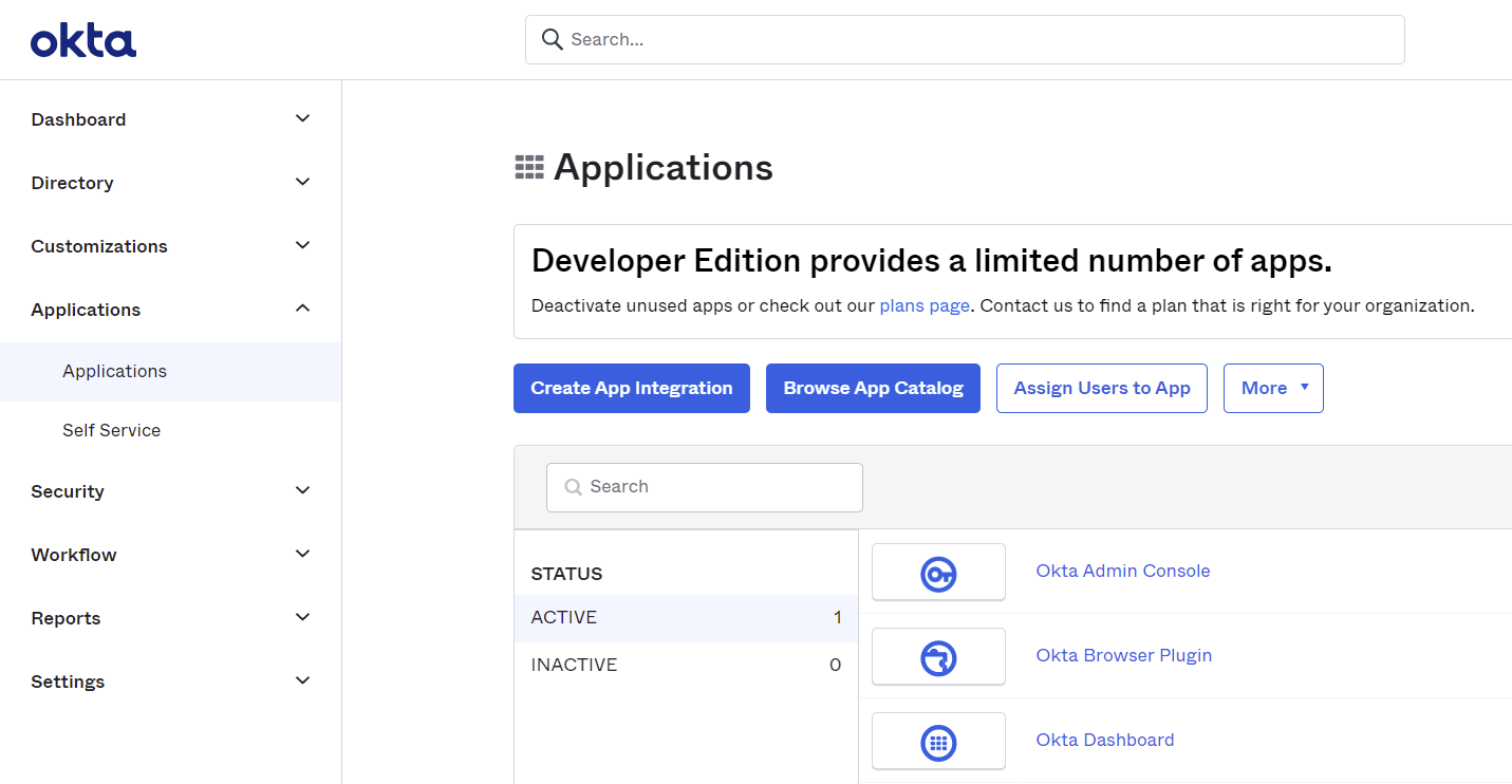 Creating an App in Okta