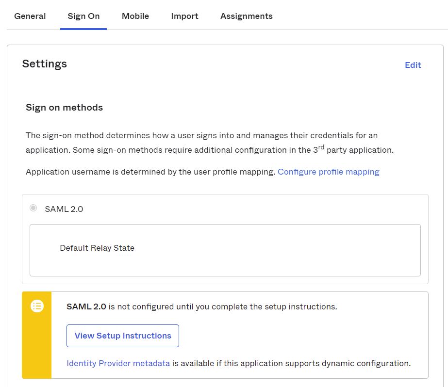 Setup instructions for SAML2 integrations with Exivity