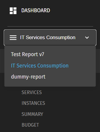 Select a report definition
